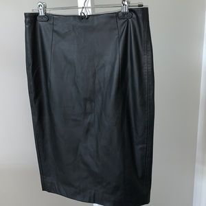 Zara Black Faux leather Pencil Skirt, size Medium